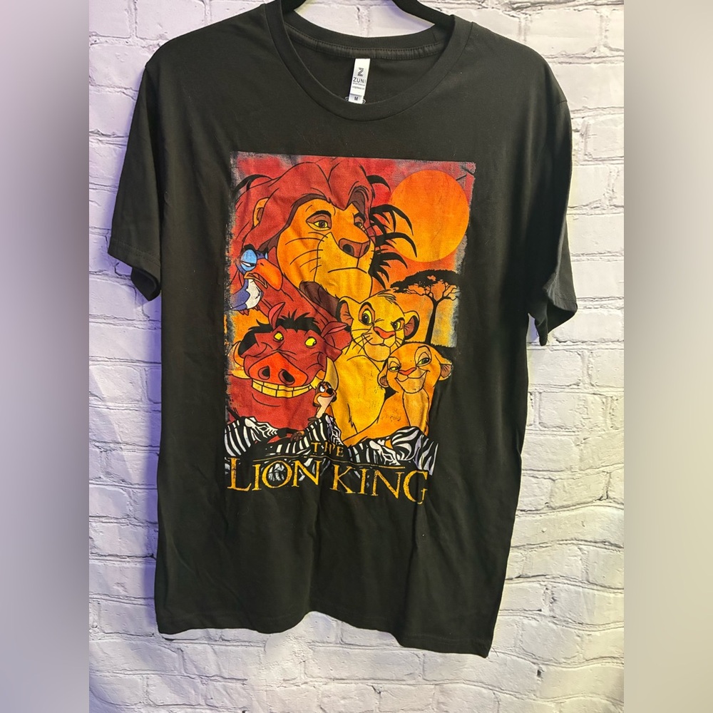 5/$20 The Lion King Shirt Adult Medium Disney Simba/Mufasa Characters Black Tee
